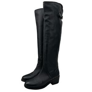 Coach Palmera OTK Leather Boot Women's SZ 10 Black Over the Knee RESOLED Crepe